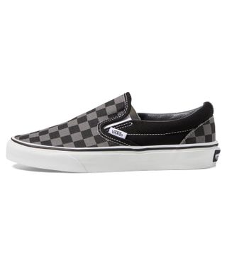 Vans, Classic Slip-On Sneakers in Checkerboard Black/Pewter