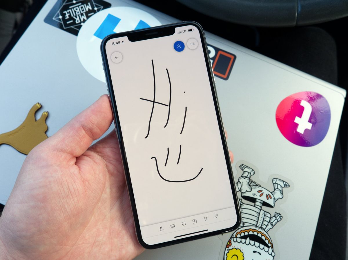 Microsoft Whiteboard on iPhone XS Max