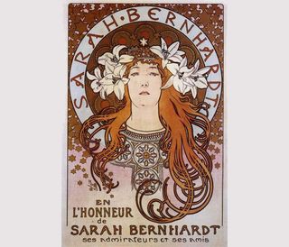 Alphonse Mucha had a long-standing professional relationship with Sarah Bernhardt