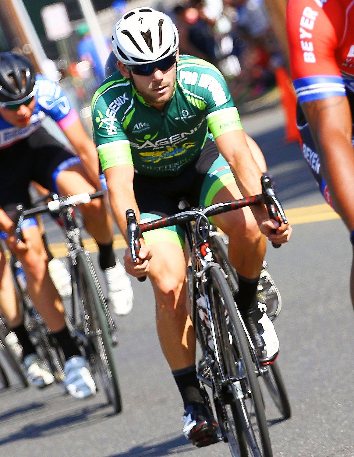 A very calm and collected Andrew Dahlheim (Canyon Bicycles-Shimano) gathers his thoughts for the final push.