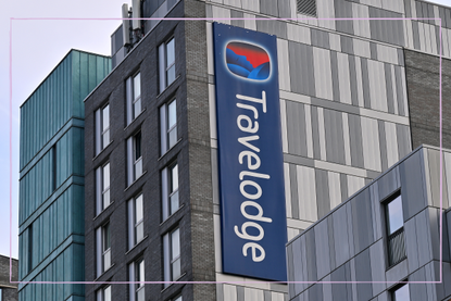 Travelodge branding on hotel building