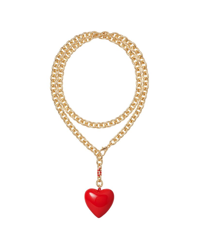 The (red) Puffy Heart Necklace