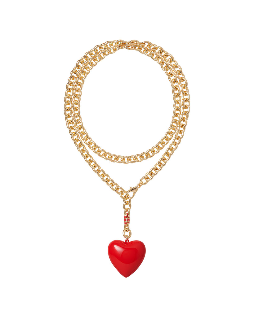 The (red) Puffy Heart Necklace