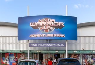Exterior of Ninja Warrior UK experience venue