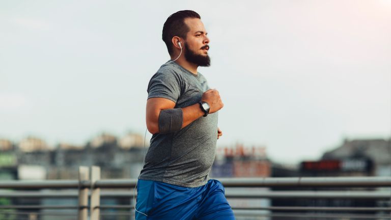 Man going for a run after getting motivated