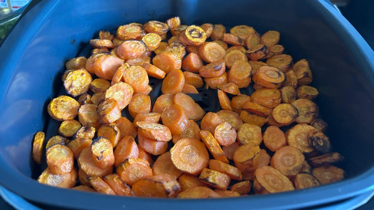 Carrots cooked using Ninja 5-in-1 Grill and Air Fryer