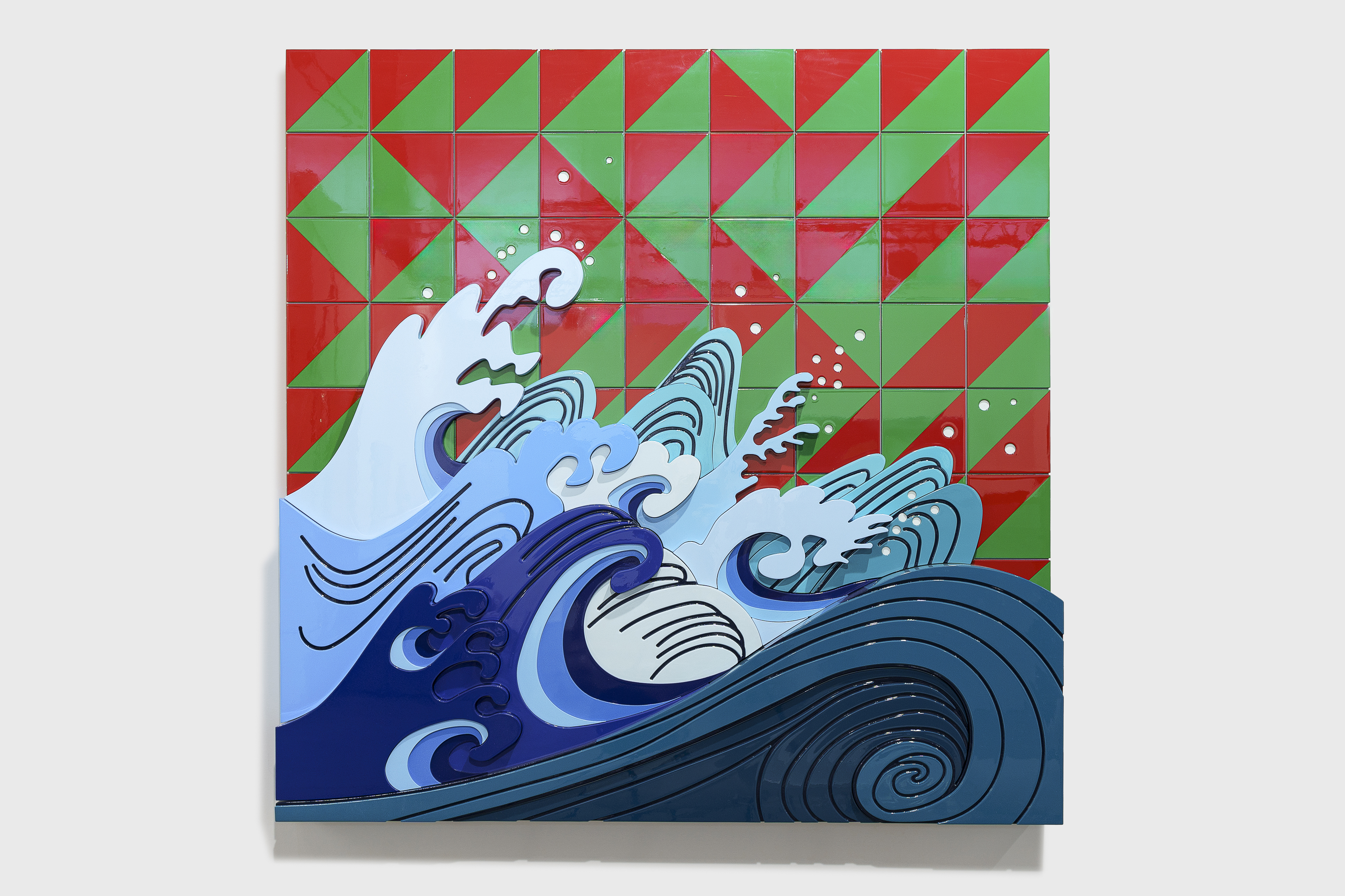 graphic painting of the sea, from &amp;lsquo;1-54 Presents: Brazil Beyond Brazil&amp;rsquo;
