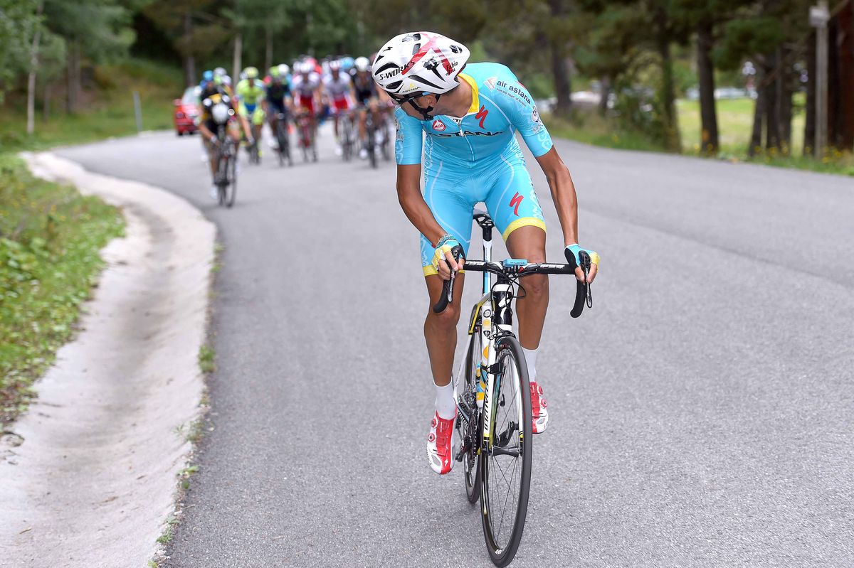 Fabio Aru (Astana) opens a gap