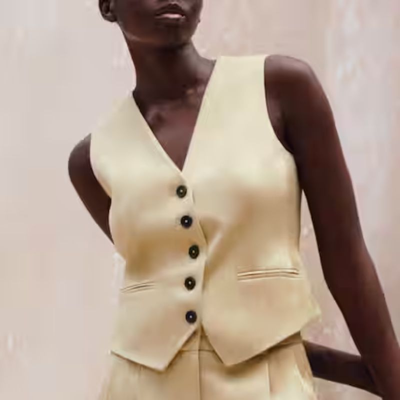 butter yellow trouser suit