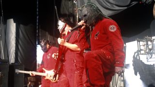 Slipknot onstage in 2001