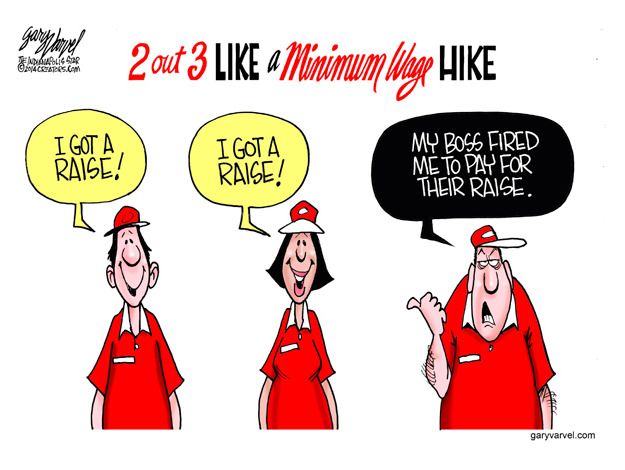 Editorial cartoon minimum wage