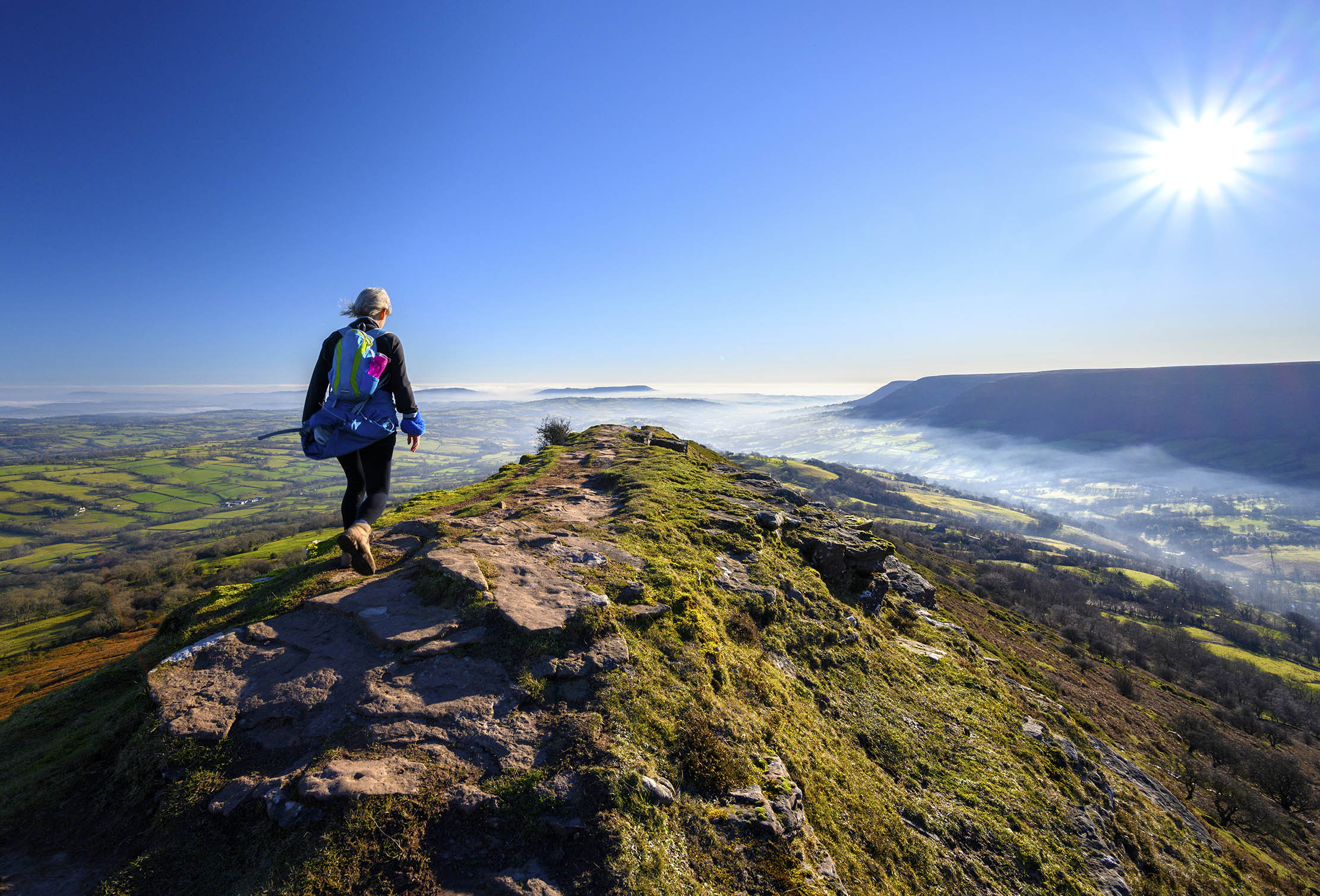 Black Hill (The Cat&#039;s Back) in the Black Mountains, Brecon Beacons National Park.