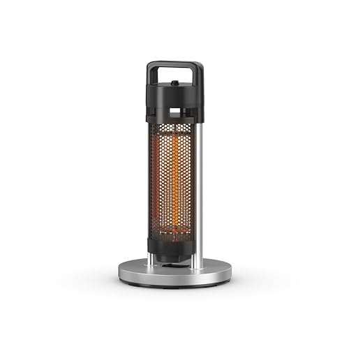 Swan Sh16330n Al Fresco Portable Freestanding Electric Patio Heater With Safety Switch and Built-In Handle, 1200w, Aluminium, Black and Silver : Amazon.co.uk: Garden