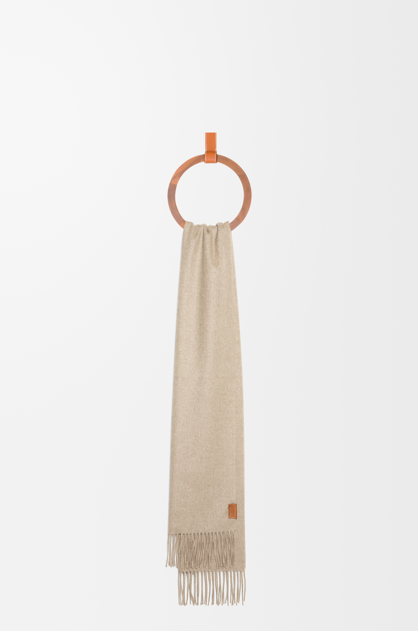 Fringed Wool and Cashmere-Blend Jacquard Scarf