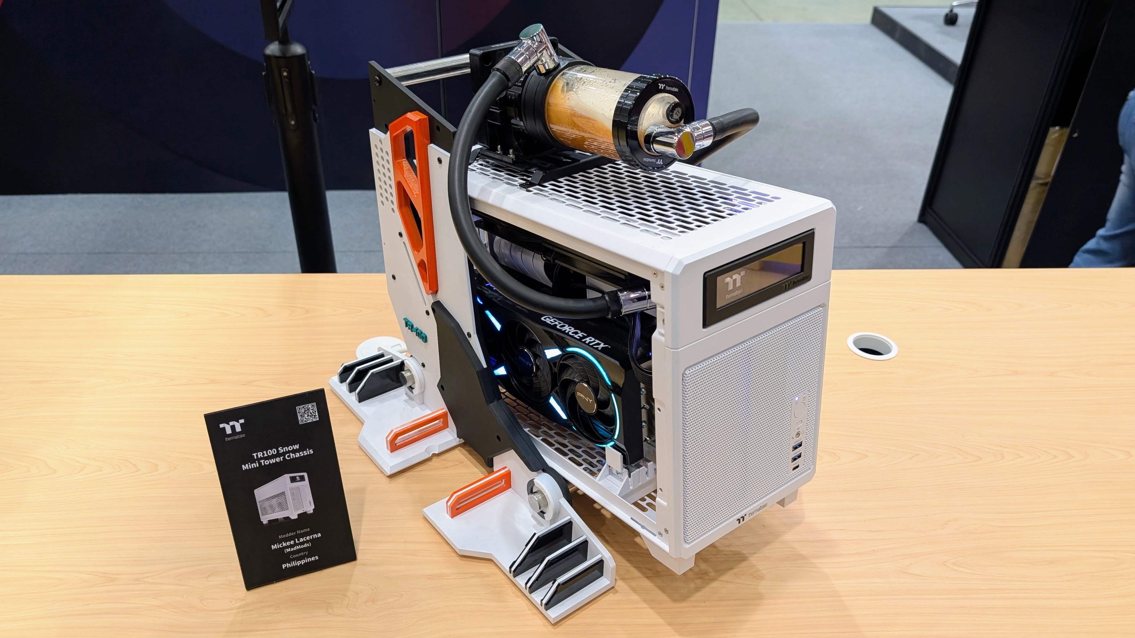 Thermaltake TR100 custom case build at Computex 2025