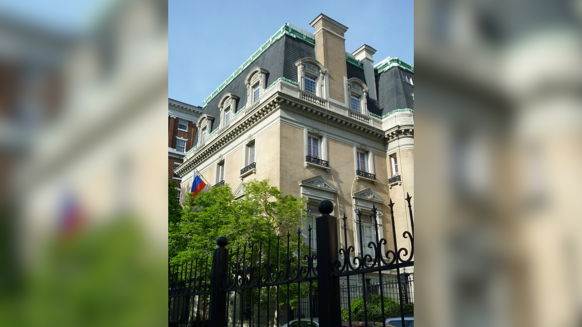 An image of the Russian Ambassador's Residence located in Washington DC