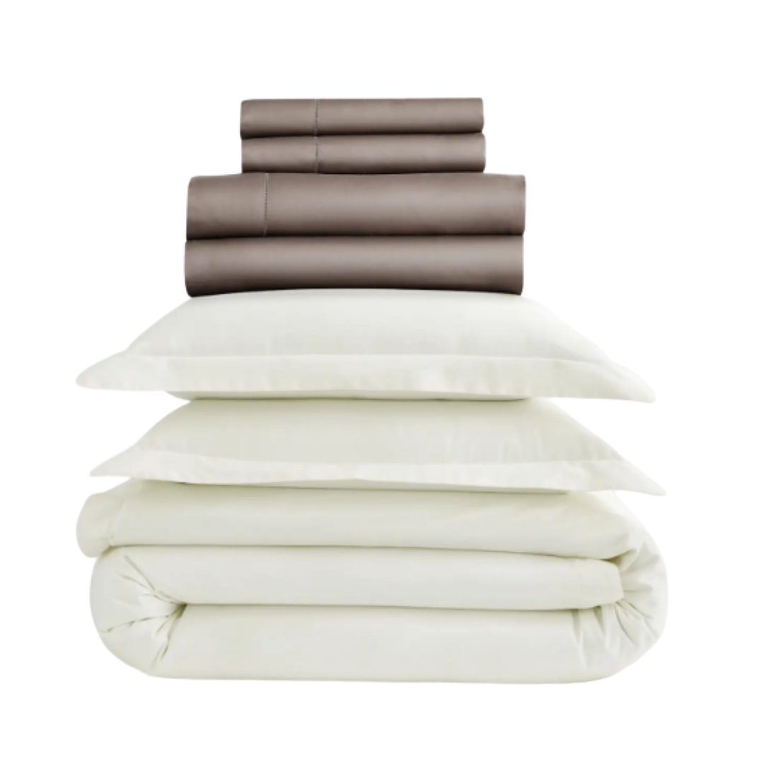 Quince, Giza Cotton Sateen Deluxe Bedding Bundle