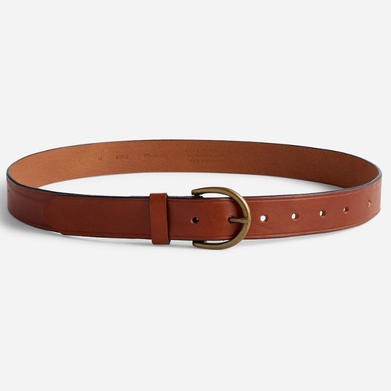 brown leather belt