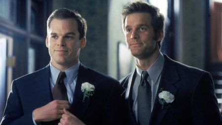 Michael C. Hall and Peter Krause in Six Feet Under
