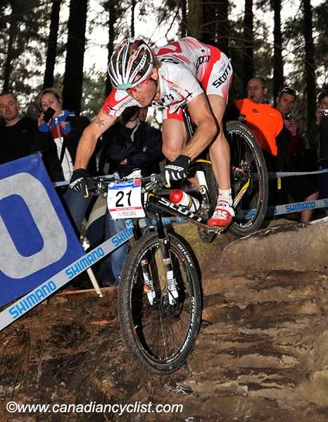 Florian Vogel takes the Worry Gill drop.