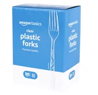 Amazon Basics Pack of 100 Disposable Forks