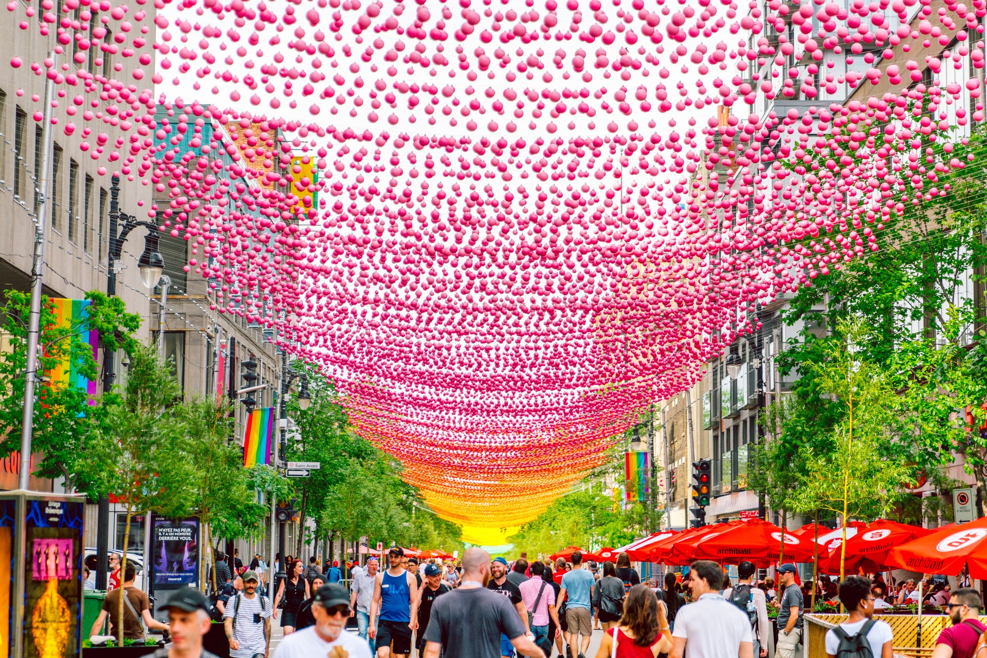 The colourful street project 18 Shades of Gay from the book Serious Fun The Landscapes of Claude Cormier