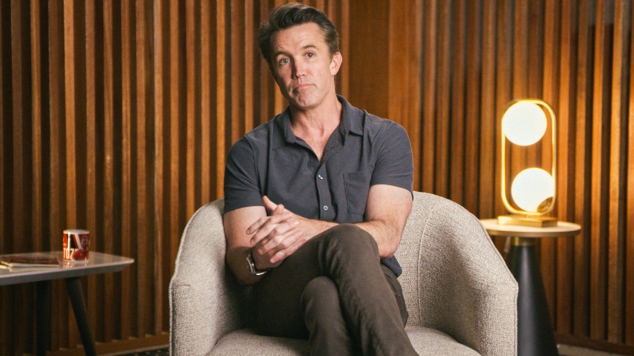 Rob Mac speaks during a confessional on Welcome to Wrexham.