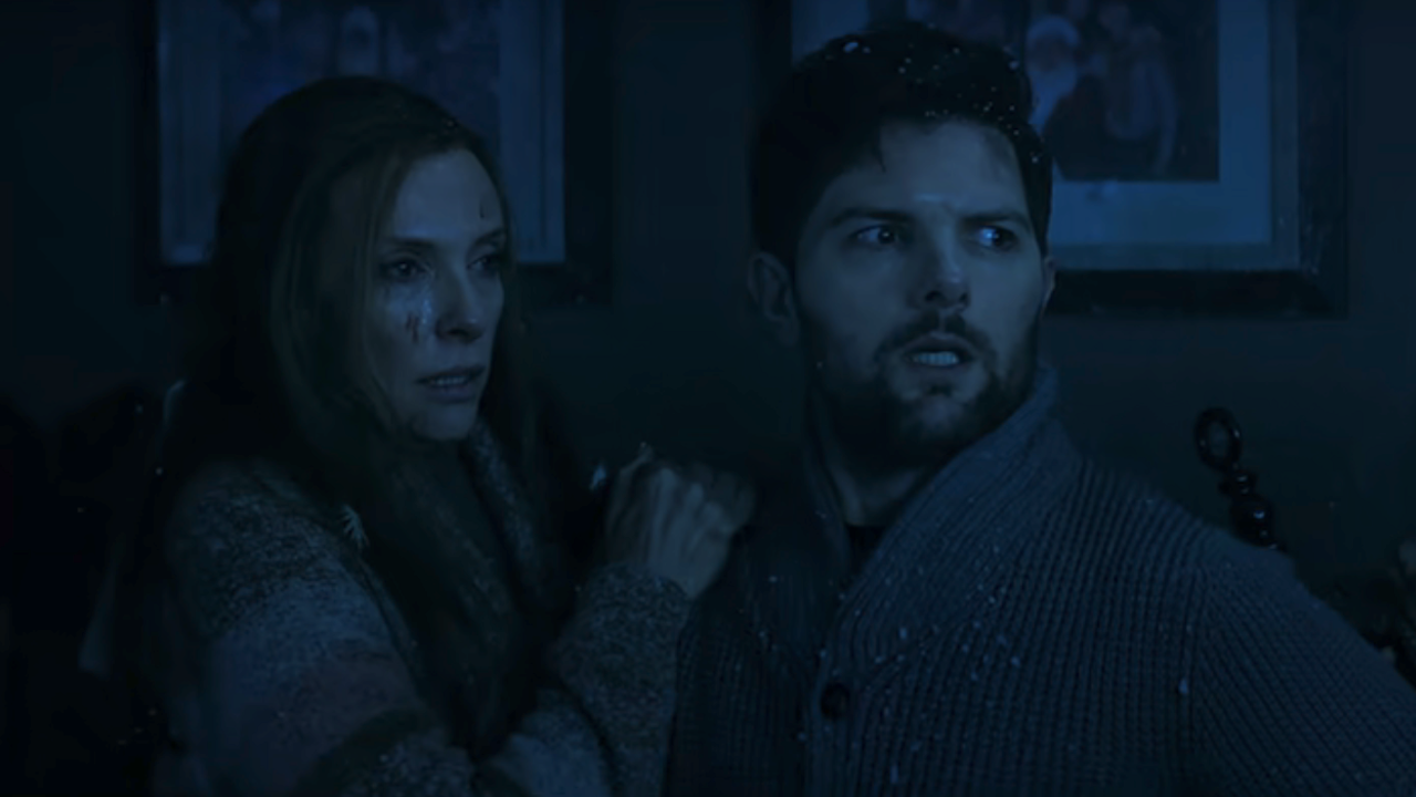Toni Collette and Adam Scott looking frightening in cold in Krampus