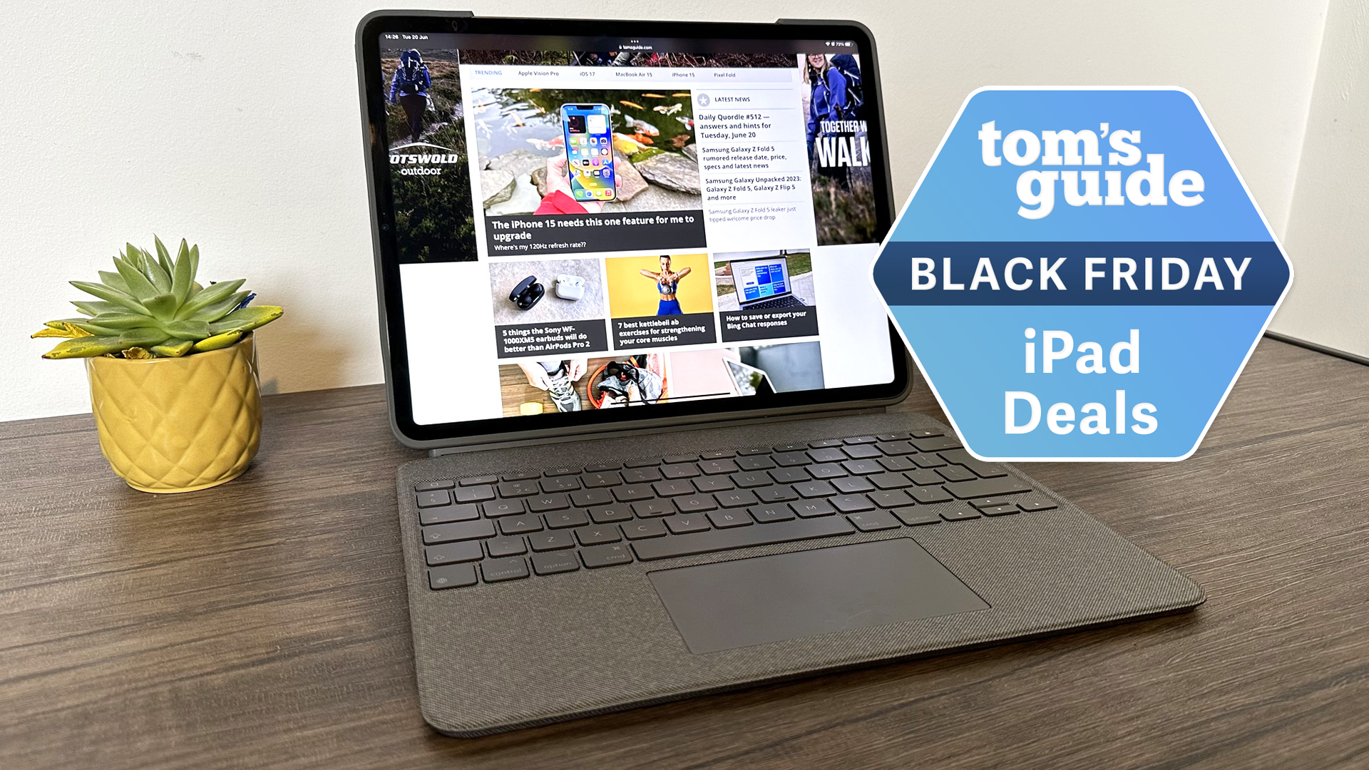 Logitech Combo Touch Keyboard with a Tom's Guide Black Friday deals badge
