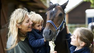 Family with horse