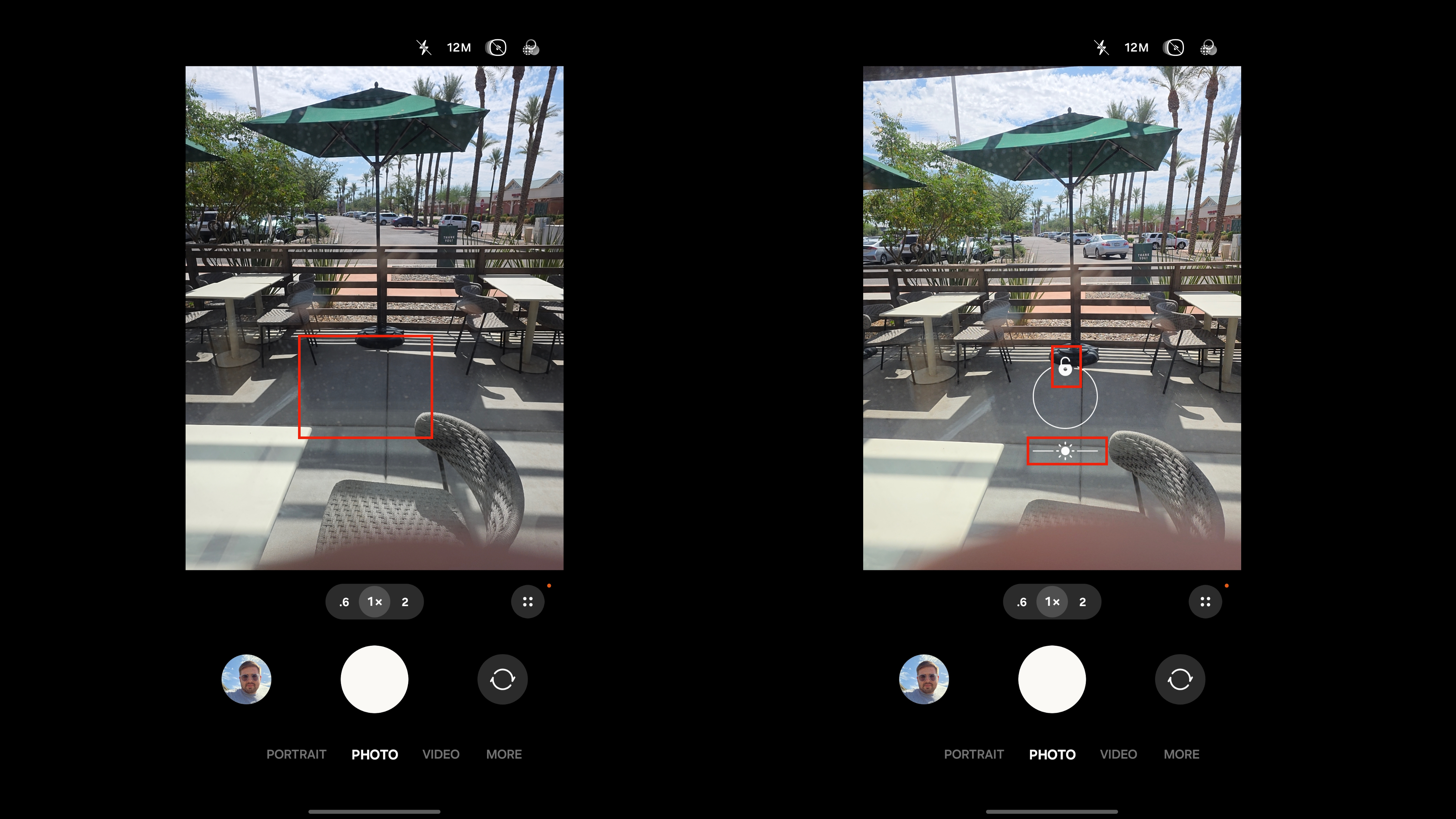 Setting manual exposure on the Galaxy S25 Edge.