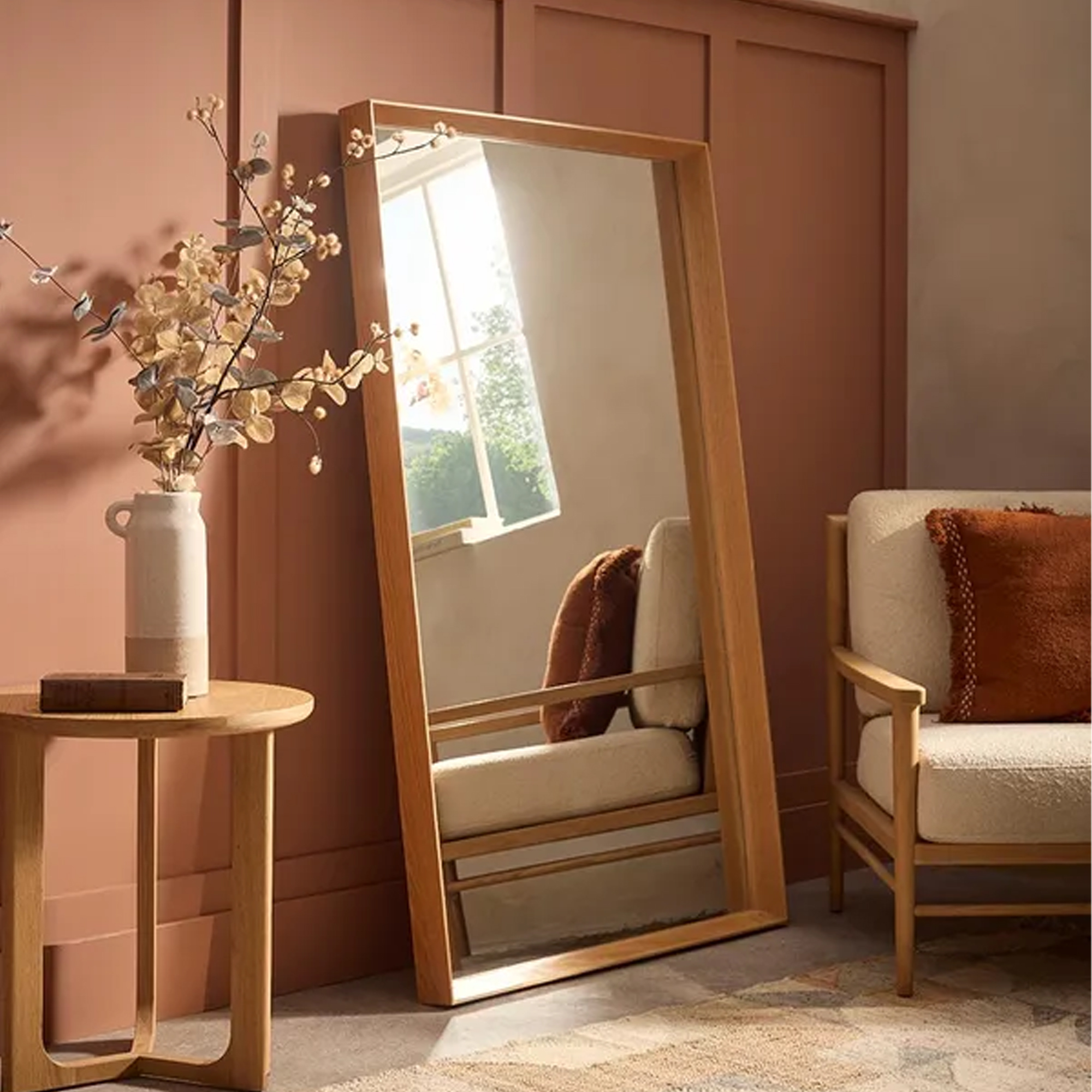 Cox &amp;amp; Cox, Oak Deep Framed Mirror