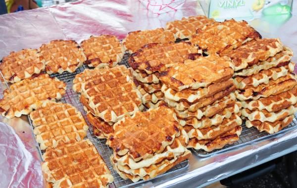 The Belgian style waffles were a big hit with both the fans and racers