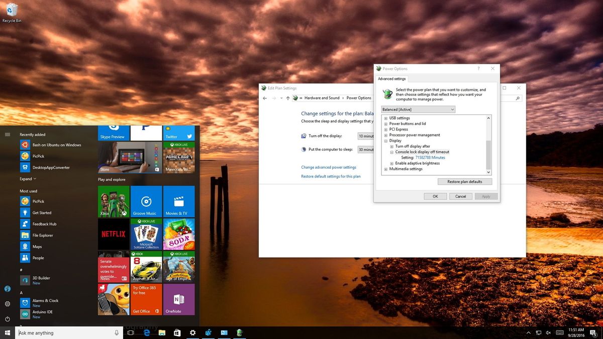 windows 10 disable lock screen timeout registry