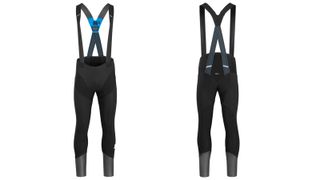 Front and rear view of Assos Equipe RS S9 bib tights