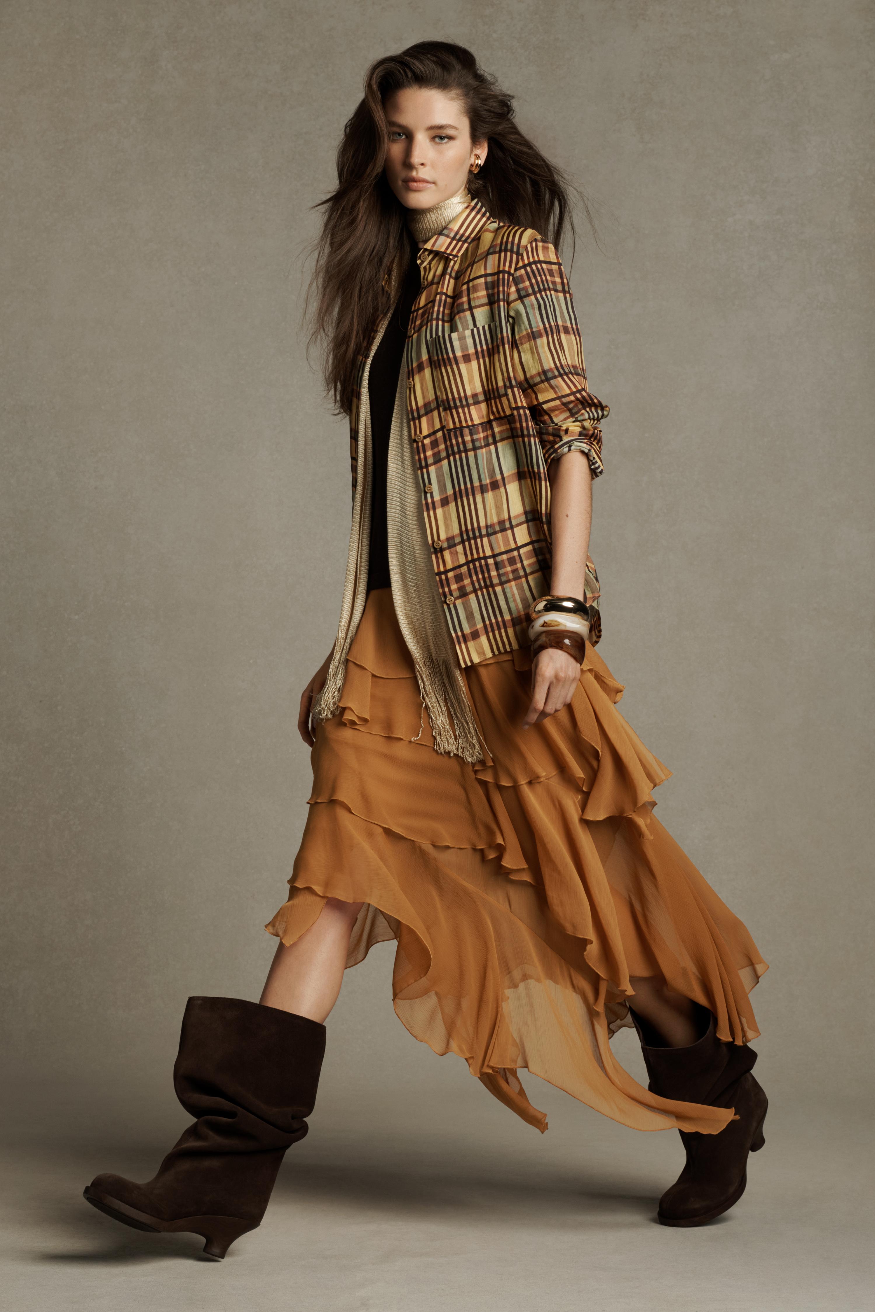 Zw Collection Ramie Plaid Shirt