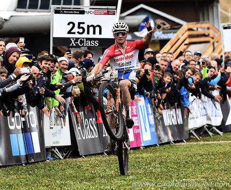 Mathieu van der Poel (Corendon-Circus) celebrates his win