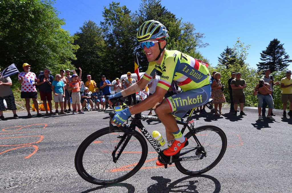 Rafał Majka (Tinkoff) on the attack