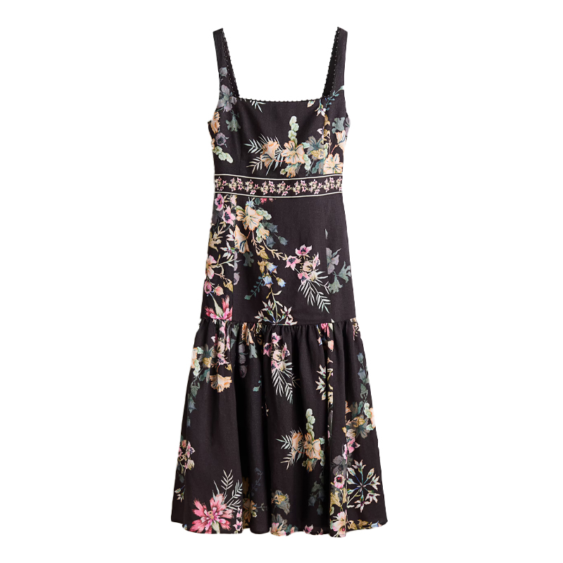Black floral sleeveless dress, H&amp;amp;M