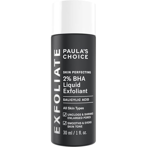 Paula's Choice Skin Perfecting 2% Bha Liquid Salicylic Acid Exfoliant, Gentle Facial Exfoliator for Blackheads, Large Pores, Wrinkles & Fine Lines, Travel Size, 1 Fluid Ounce
