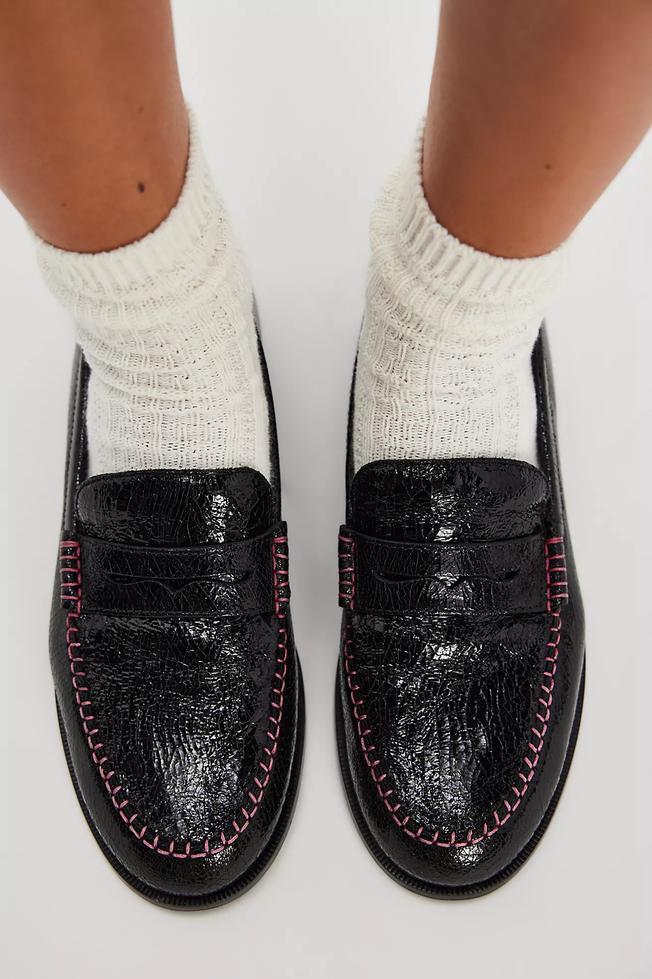 Blanket Stitch Loafers