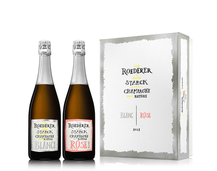 Philippe Starck Roederer Brut Nature Rose and Blanc
