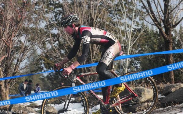Zach MacDonald (Rapha Focus) leading on the first lap