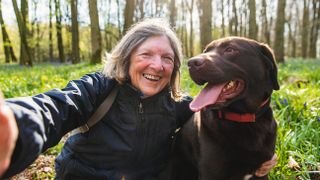 Woman and Labrador