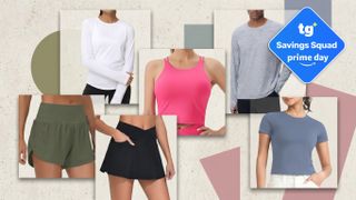 The Gym People apparel against neutral backdrop with savings deal badge