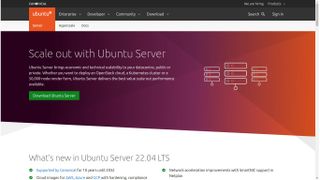 Website screenshot for Ubuntu Server