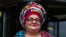 Camila Batmanghelidjh in colourful clothing