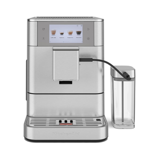 A picture of a stainless steel coffee machine
