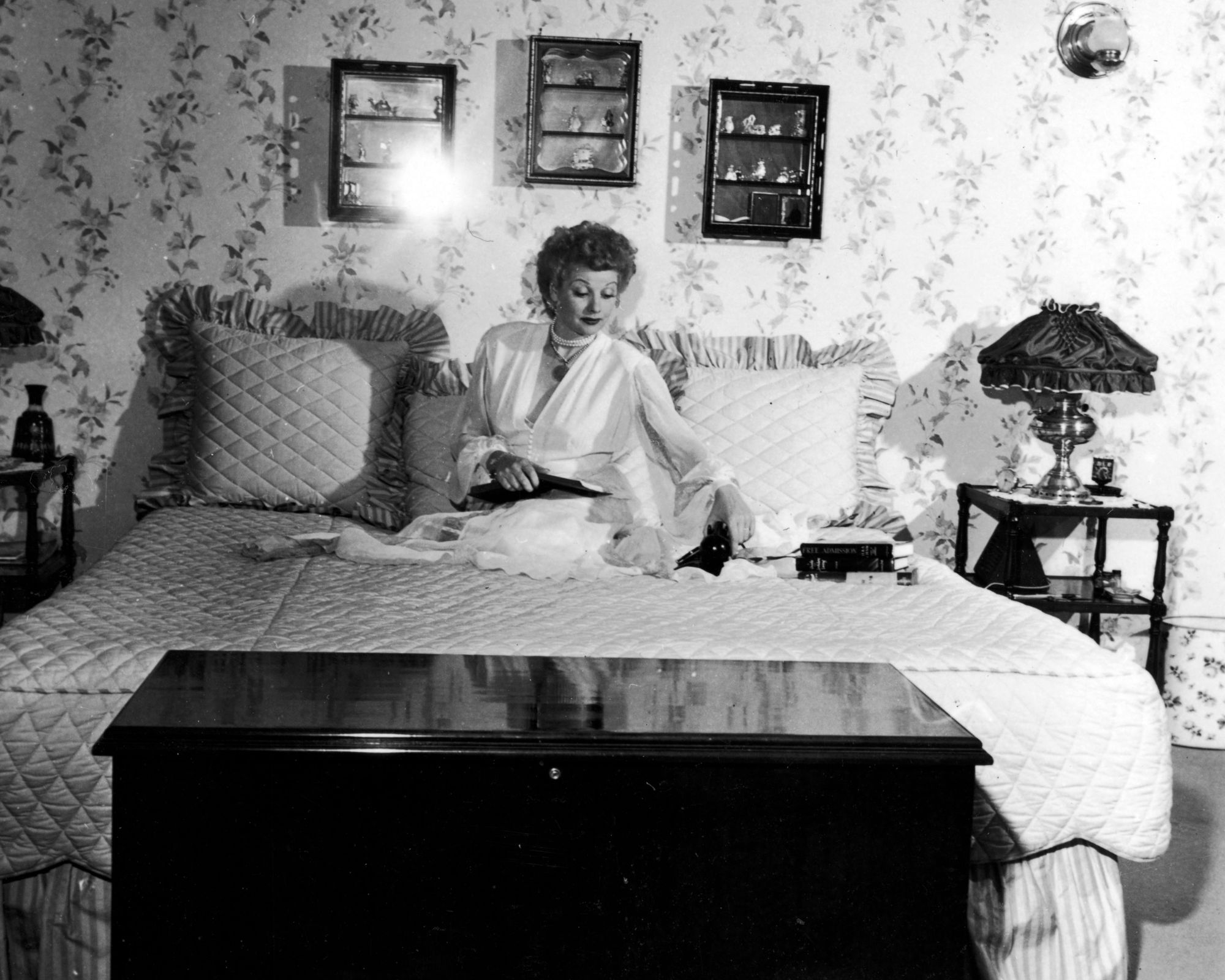 lucille ball in her bedroom
