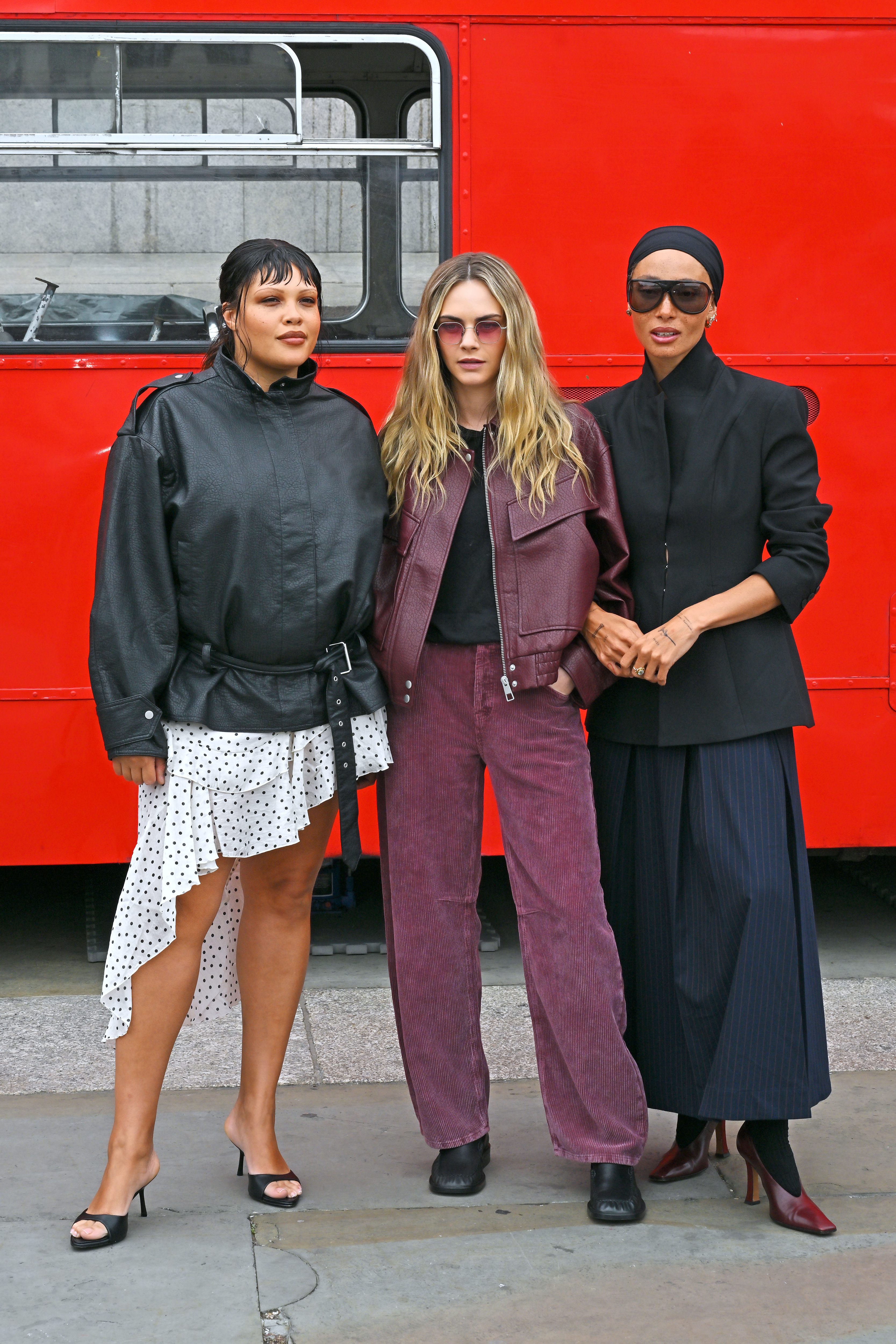 alva claire, cara delevingne and adwoa aboah attend the topshop aw25 show